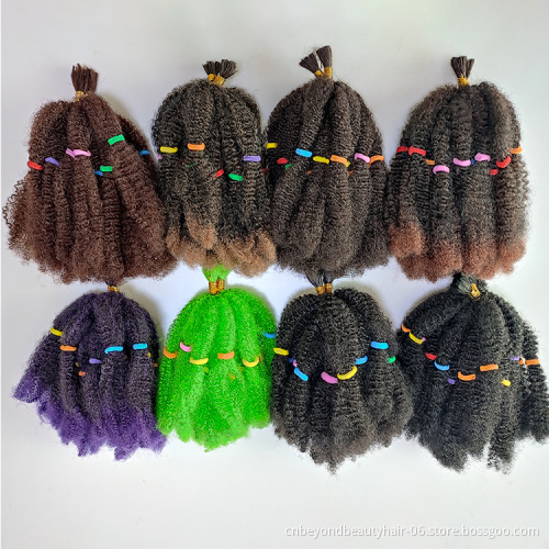 Afro Kinky Marley Braid Hair Crochet Braids Brown Black Blue Soft Cuban Marley Twist Braiding Hair